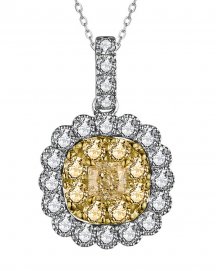 MULTI TONE RADIANT DIAMOND PENDANT (TP2891)